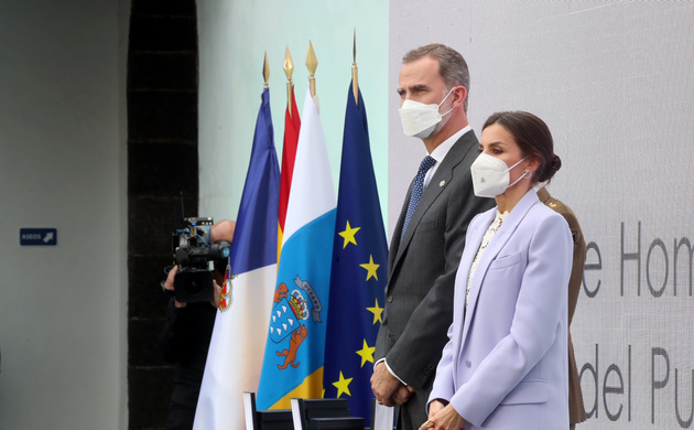 Sus Majestades los Reyes presidieron el acto de homenaje a la ejemplaridad del pueblo de La Palma
