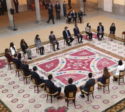 Don Felipe durante la audiencia con la 70ª promoción del Cuerpo Superior de Técnicos Comerciales y Economnistas del Estado