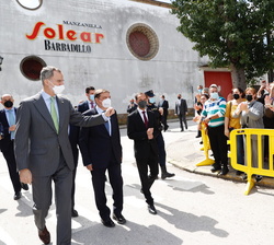 Su Majestad el Rey durante su visita