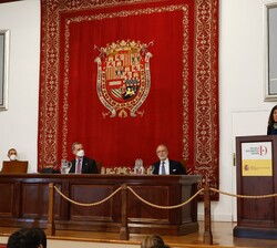 Un momento durante la intervención de la secretaria de Estado de Exteriores y Globales, Ángeles Moreno Bau