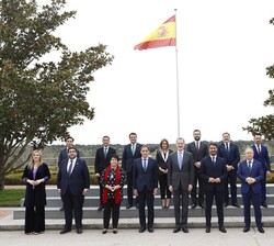 Su Majestad el Rey junto a los miembros del Grupo de Ciudades Patrimonio de la Humanidad de España