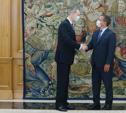 Su Majestad el Rey recibe el saludo del Gobernador del Estado Libre Asociado de Puerto Rico, Pedro Rafael Pierluisi Urrutia