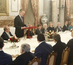 Su Majestad el Rey durante sus palabras a los invitados