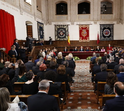 Vista general de la sala durante la intervención del ministro de Cultura y Deporte, Miquel Iceta
