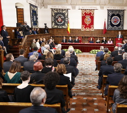 Vista general de la sala durante la intervención de Su Majestad el Rey