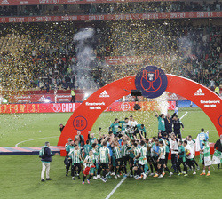 El Real Betis Balompié celebra el triunfo