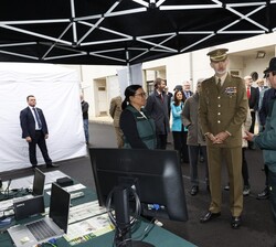El Rey durante durante la visita