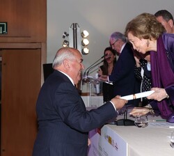 Su Majestad la Reina Doña Sofía durante el acto de entrega de los Premios Europeos de Patrimonio "Premios Europa Nostra" y de los "Prem