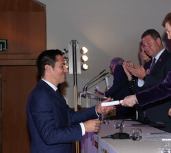Su Majestad la Reina Doña Sofía durante el acto de entrega de los Premios Europeos de Patrimonio "Premios Europa Nostra" y de los "Prem