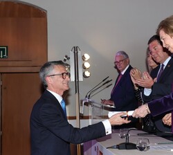 Su Majestad la Reina Doña Sofía durante el acto de entrega de los Premios Europeos de Patrimonio "Premios Europa Nostra" y de los "Prem