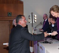 Su Majestad la Reina Doña Sofía durante el acto de entrega de los Premios Europeos de Patrimonio "Premios Europa Nostra" y de los "Prem