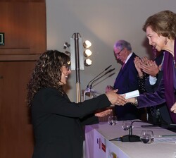Su Majestad la Reina Doña Sofía durante el acto de entrega de los Premios Europeos de Patrimonio "Premios Europa Nostra" y de los "Prem
