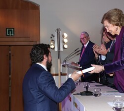 Su Majestad la Reina Doña Sofía durante el acto de entrega de los Premios Europeos de Patrimonio "Premios Europa Nostra" y de los "Prem