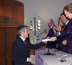 Su Majestad la Reina Doña Sofía durante el acto de entrega de los Premios Europeos de Patrimonio "Premios Europa Nostra" y de los "Prem