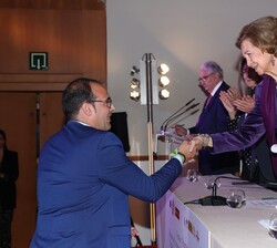 Su Majestad la Reina Doña Sofía durante el acto de entrega de los Premios Europeos de Patrimonio "Premios Europa Nostra" y de los "Prem