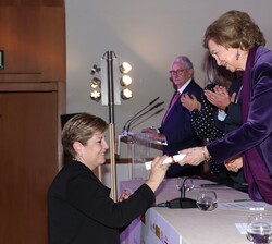 Su Majestad la Reina Doña Sofía durante el acto de entrega de los Premios Europeos de Patrimonio "Premios Europa Nostra" y de los "Prem