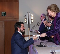 Su Majestad la Reina Doña Sofía durante el acto de entrega de los Premios Europeos de Patrimonio "Premios Europa Nostra" y de los "Prem