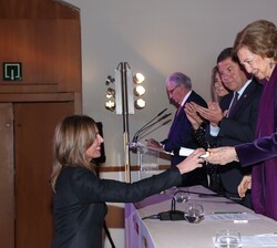 Su Majestad la Reina Doña Sofía durante el acto de entrega de los Premios Europeos de Patrimonio "Premios Europa Nostra" y de los "Prem