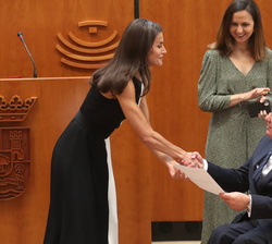 Doña Letizia entrega a Oscar Moral la Mención especial del jurado en la Defensa de los Derechos de las personas con Discapacidad