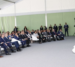 Su Majestad el Rey durante las palabras de bienvenida del presidente de Iberdrola