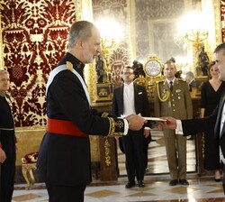 Su Majestad el Rey recibe las Cartas Credenciales del Embajador de Rumanía, George Gabriel Bologan