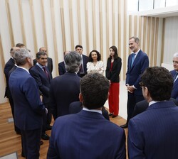 El Rey conversa con los presidentes de los Tribunales Superiores de Justicia durante la audiencia
