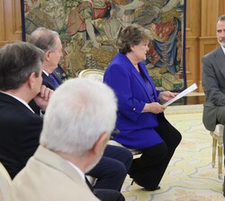 Don Felipe, en el transcurso de la audiencia