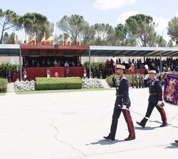 Su Majestad el Rey preside el desfile de las unidades a pie