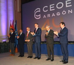 El Rey durante la entrega de premios