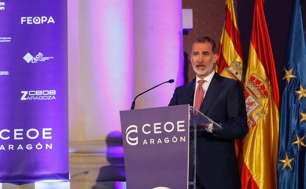 El Rey durante su intervención