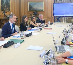 Reunión de la Comisión Delegada de la Fundación Princesa de Girona presidida por Don Felipe y Doña Letizia