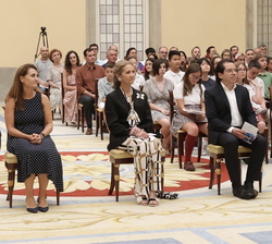 Su Alteza Real la Infanta Doña Elena durante la intervención de la gerente del Consejo de Administración de Patrimonio Nacional