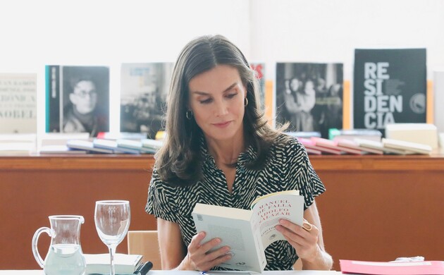 Doña Letizia momentos antes del comienzo de la reunión