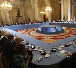 Vista general de la reunión anual con los miembros de los patronatos de la Fundación Princesa de Asturias