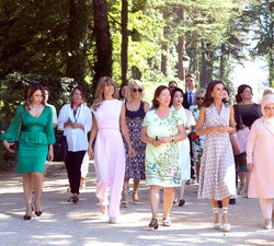 Durante el recorrido por los jardines del Palacio Real de La Granja de San Ildefonso