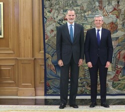 Don Felipe y el presidente de la Xunta de Galicia