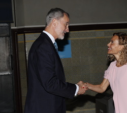 Su Majestad el Rey recibe el saludo de la presidenta del Congreso de los Diputados, Meritxel Batet