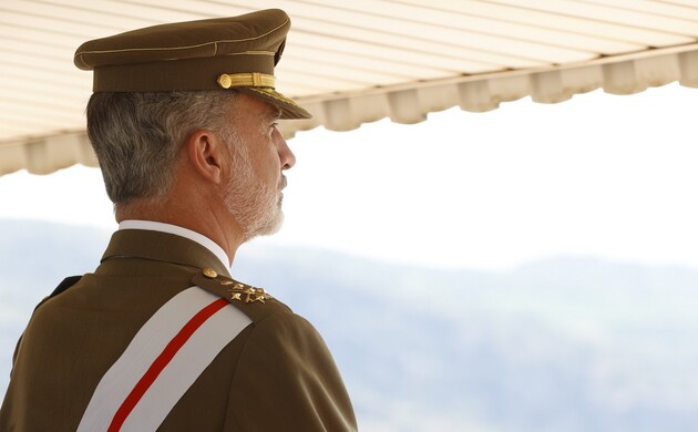 Su Majestad el Rey durante el desarrollo de los actos