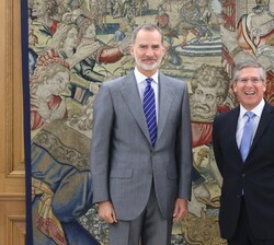 Su Majestad el Rey recibió en audiencia al presidente de PricewaterhouseCoopers Global, Robert Edward Moritz