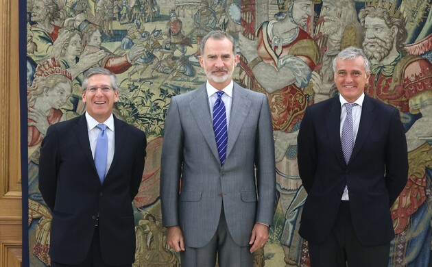 Audiencia de S.M el Rey al Sr. Robert Edward Moritz, Presidente de PricewaterhouseCoopers Global, acompañado por D. Gonzalo Sánchez Martínez, Presiden