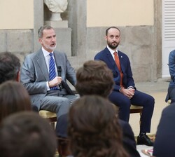 Don Felipe durante la audiencia con las últimas promociones de Registradores de la Propiedad, Mercantiles y de Bienes Muebles