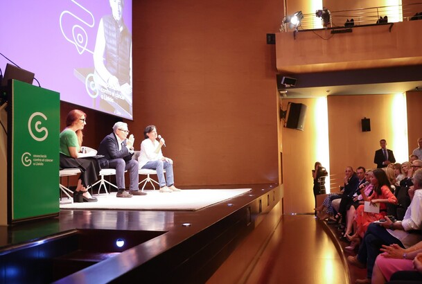 Vista general del auditorio del CaixaForum Lleida durante la pregunta de Doña Letizia