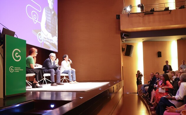 Vista general del auditorio del CaixaForum Lleida durante la pregunta de Doña Letizia