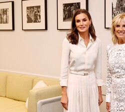 Doña Letizia con la Primera Dama de los Estados Unidos durante su encuentro
