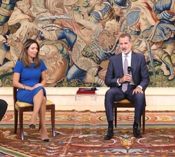 El Rey durante la audiencia