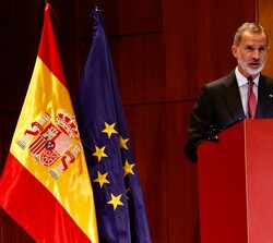 Su Majestad el Rey durante su intervención