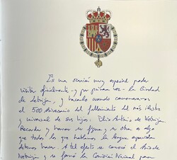Su Majestad el Rey firmó en el Libro de Honor de la Ciudad de Lebrija