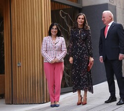 Su Majesta la Reina junto a la ministra de Sanidad y el presidente de la Confederación Salud Mental España