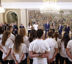 Los Reyes durante la audiencia