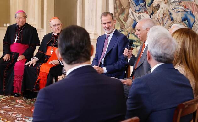 Don Felipe durante la auidiencia